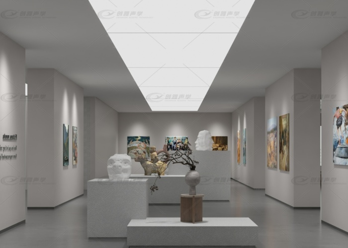 現代美術展覽館的吸聲背景墻