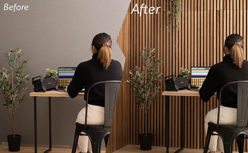 吸音板安裝前后對比 吸音板安裝前后對比